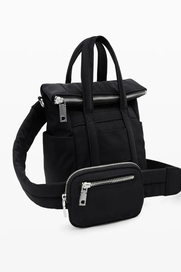 Bags Women Desigual Multiposition Nylon Backpack Black