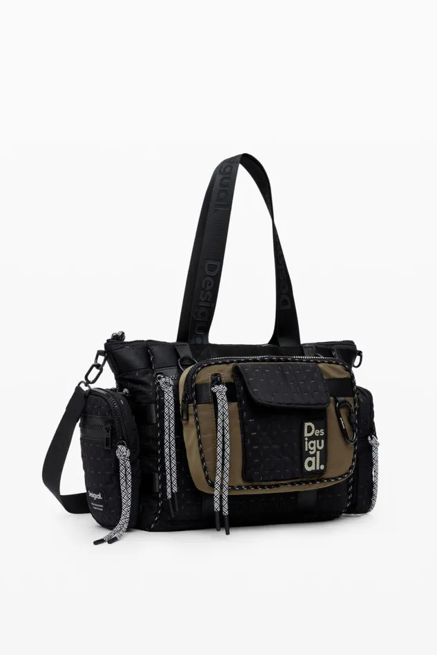 Bags Women Desigual Voyager XL Multiposition Bowling Bag Black