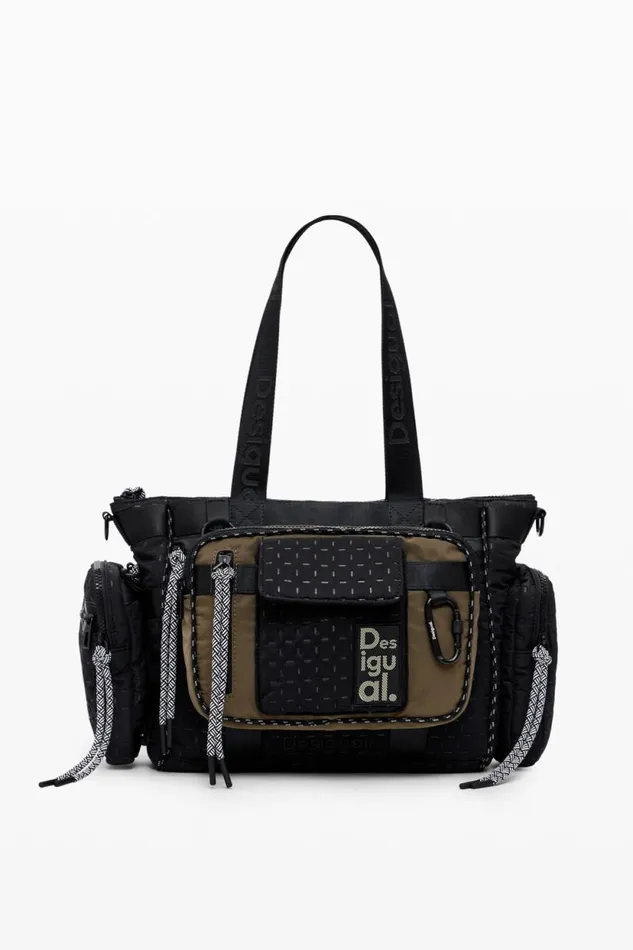 Bags Women Desigual Voyager XL Multiposition Bowling Bag Black