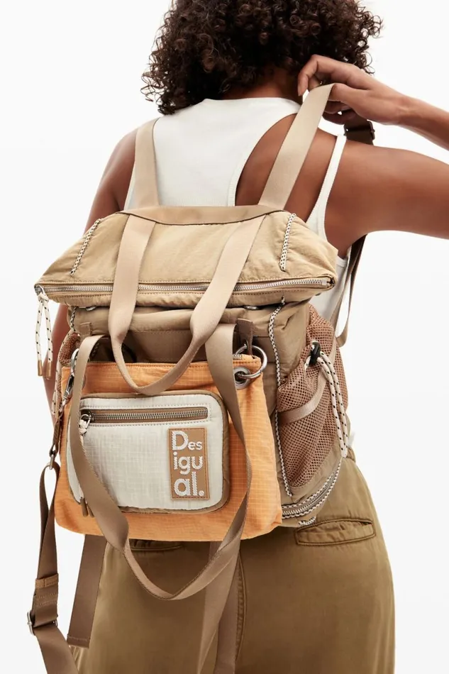 Bags Women Desigual XL Multiposition Voyager Backpack Brown