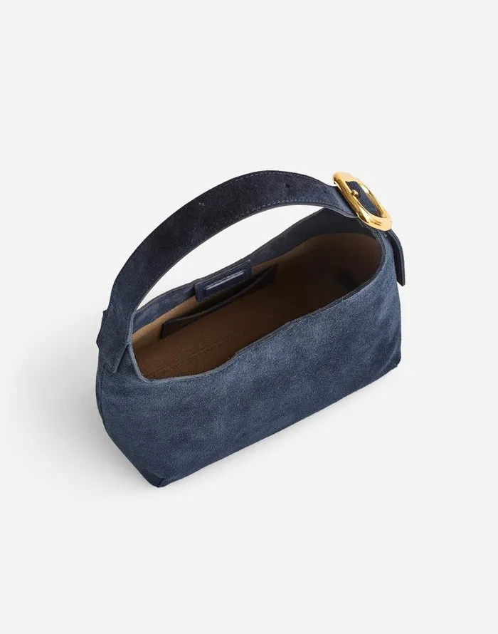 Bags Women Madewell The SculpturalBuckle Shoulder Bag Deep Indigo