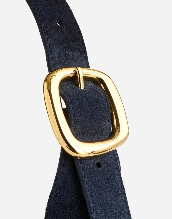 Bags Women Madewell The SculpturalBuckle Shoulder Bag Deep Indigo