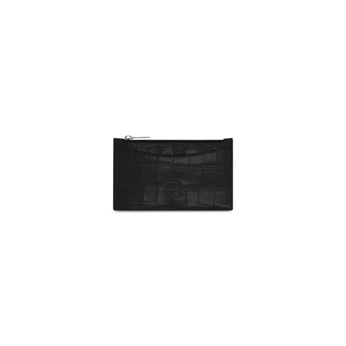 Balenciaga Card Holders Women Women039s Hourglass Long Coin And Card Holder Crocodile Embossed In Black Black Balenciaga Card Holders Women Women039s Hourglass Long Coin And Card Holder Crocodile Embossed In Black Black