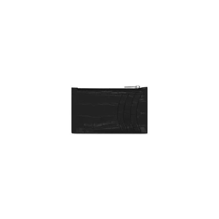 Balenciaga Card Holders Women Women039s Hourglass Long Coin And Card Holder Crocodile Embossed In Black Black Balenciaga Card Holders Women Women039s Hourglass Long Coin And Card Holder Crocodile Embossed In Black Black