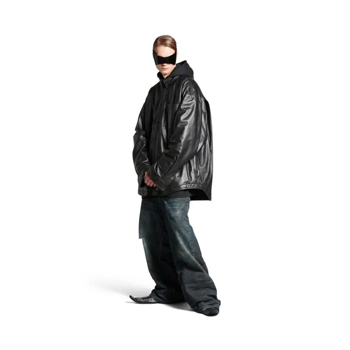 Balenciaga Coats and Jackets Men Men039s Shirt Parka In Black Black