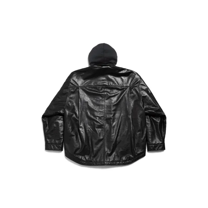 Balenciaga Coats and Jackets Men Men039s Shirt Parka In Black Black Balenciaga Coats and Jackets Men Men039s Shirt Parka In Black Black