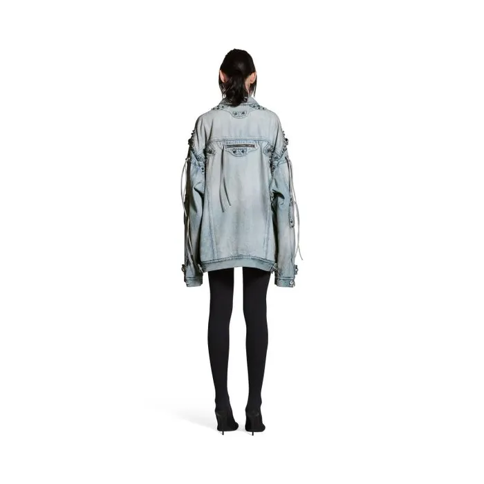 Balenciaga Coats and Jackets WomenMen Cagole Oversized Jacket In Blue Blue Balenciaga Coats and Jackets WomenMen Cagole Oversized Jacket In Blue Blue
