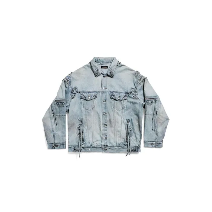 Balenciaga Coats and Jackets WomenMen Cagole Oversized Jacket In Blue Blue Balenciaga Coats and Jackets WomenMen Cagole Oversized Jacket In Blue Blue
