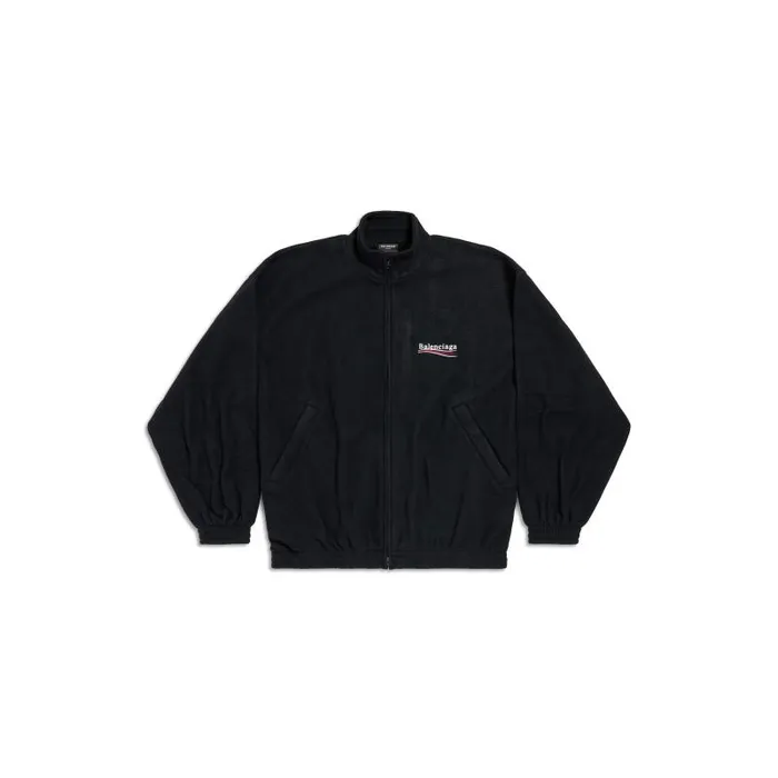 Balenciaga Coats and Jackets WomenMen Political Campaign Zipup Jacket In Black Black Balenciaga Coats and Jackets WomenMen Political Campaign Zipup Jacket In Black Black