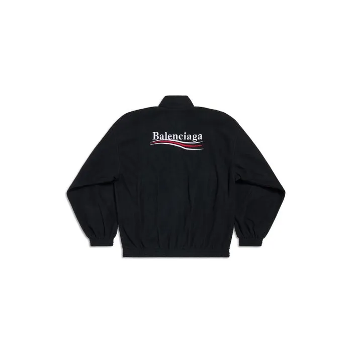 Balenciaga Coats and Jackets WomenMen Political Campaign Zipup Jacket In Black Black Balenciaga Coats and Jackets WomenMen Political Campaign Zipup Jacket In Black Black