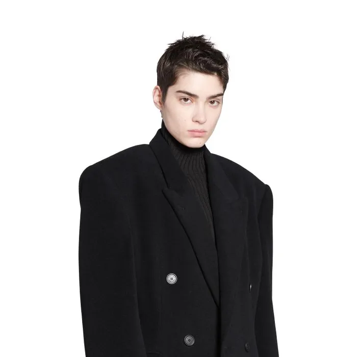 Balenciaga Coats and Jackets Women Women039s Cinched Coat In Black Black Balenciaga Coats and Jackets Women Women039s Cinched Coat In Black Black