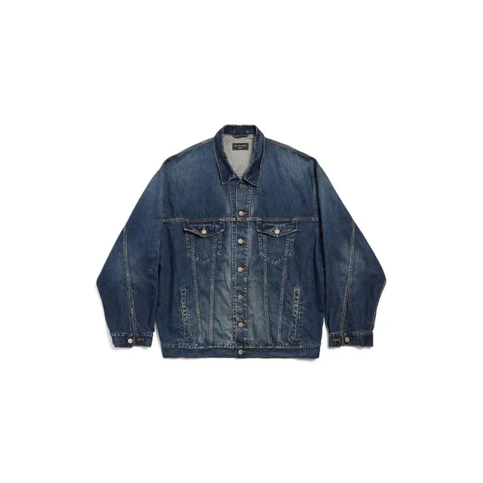 Balenciaga Coats and Jackets Women Women039s Tape Type Oversized Jacket In Blue Blue Balenciaga Coats and Jackets Women Women039s Tape Type Oversized Jacket In Blue Blue