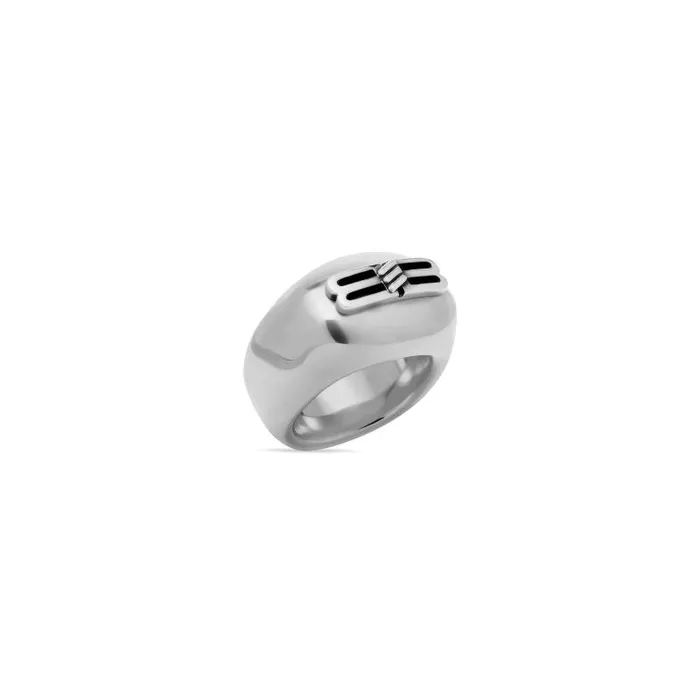 Balenciaga Jewelry WomenMen Bb Icon Signet Ring In Antique Silver Antique Silver Balenciaga Jewelry WomenMen Bb Icon Signet Ring In Antique Silver Antique Silver