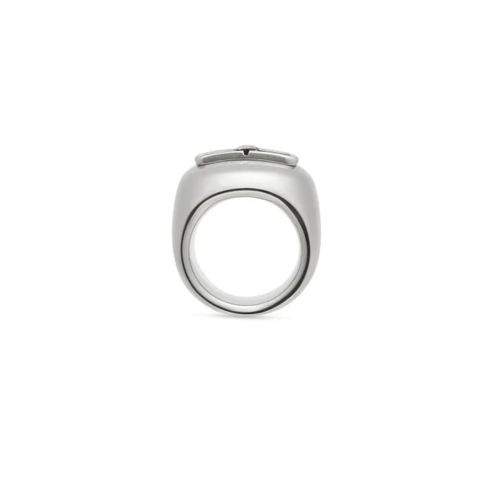 Balenciaga Jewelry WomenMen Bb Icon Signet Ring In Antique Silver Antique Silver Balenciaga Jewelry WomenMen Bb Icon Signet Ring In Antique Silver Antique Silver