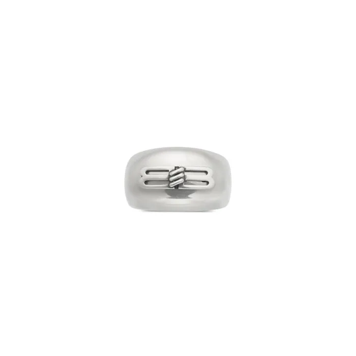 Balenciaga Jewelry WomenMen Bb Icon Signet Ring In Antique Silver Antique Silver Balenciaga Jewelry WomenMen Bb Icon Signet Ring In Antique Silver Antique Silver
