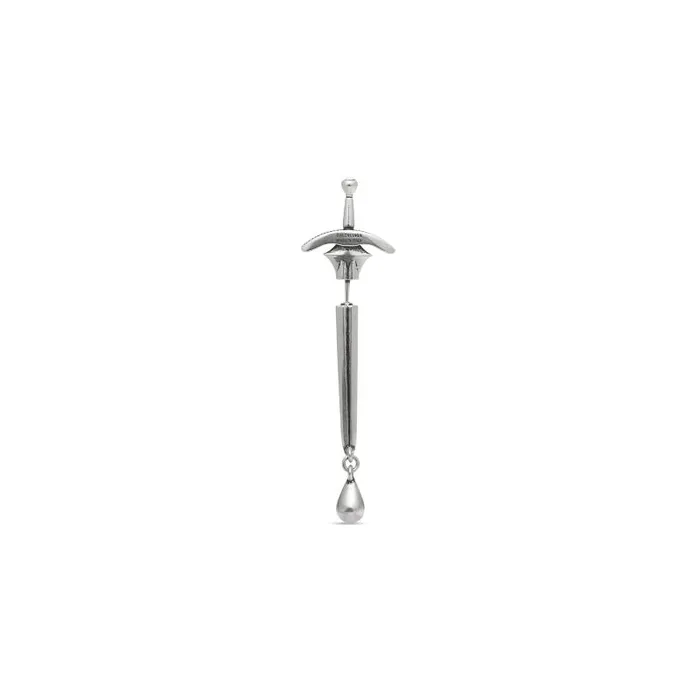 Balenciaga Jewelry WomenMen Goth Sword Earring In Silver Silver Balenciaga Jewelry WomenMen Goth Sword Earring In Silver Silver