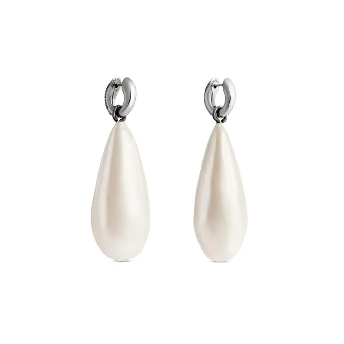 Balenciaga Jewelry Women Women039s Palazzo Pearl Earrings In Antique Silver Antique Silver Balenciaga Jewelry Women Women039s Palazzo Pearl Earrings In Antique Silver Antique Silver