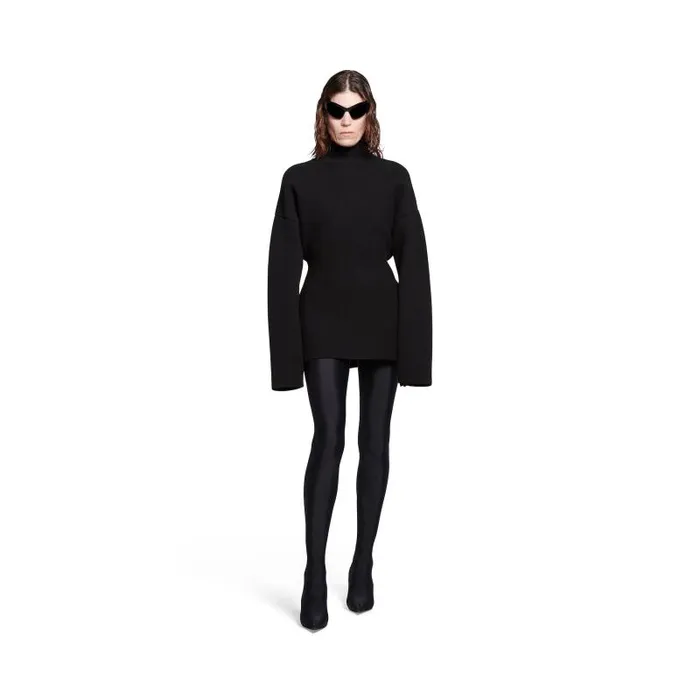 Balenciaga Knitwear Women Women039s Hourglass Turtleneck Sweater In Black Black