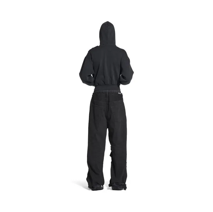 Balenciaga Pants WomenMen Patchwork Pyjama Pants In Black Black Balenciaga Pants WomenMen Patchwork Pyjama Pants In Black Black