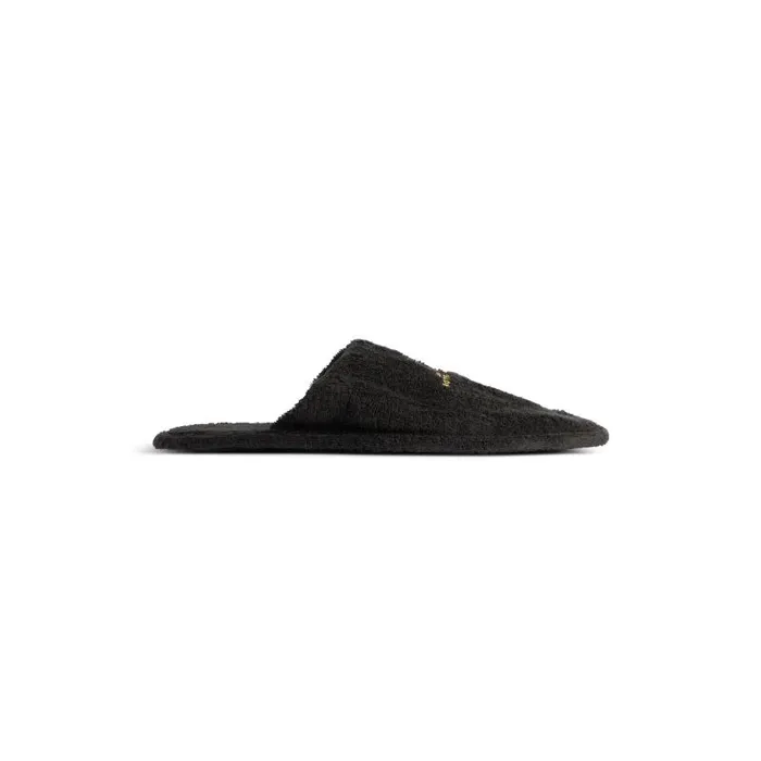 Balenciaga Sandals and Mules Men Men039s Hotel Flat Mule In Blackgold Blackgold Balenciaga Sandals and Mules Men Men039s Hotel Flat Mule In Blackgold Blackgold