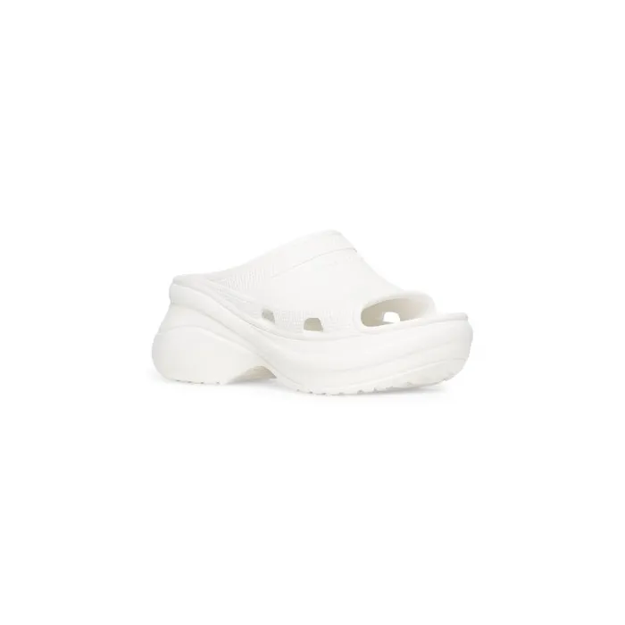 Balenciaga Sandals and Mules Women Women039s Pool Crocs Slide Sandal In White White Balenciaga Sandals and Mules Women Women039s Pool Crocs Slide Sandal In White White