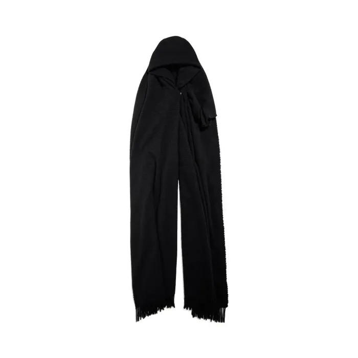 Balenciaga Scarves and Caps Women Women039s Oversized Scarf In Black Black Balenciaga Scarves and Caps Women Women039s Oversized Scarf In Black Black