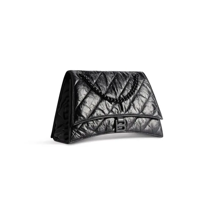 Balenciaga Shoulder Bags Women Women039s Crush Medium Chain Bag Quilted In Black Black Balenciaga Shoulder Bags Women Women039s Crush Medium Chain Bag Quilted In Black Black