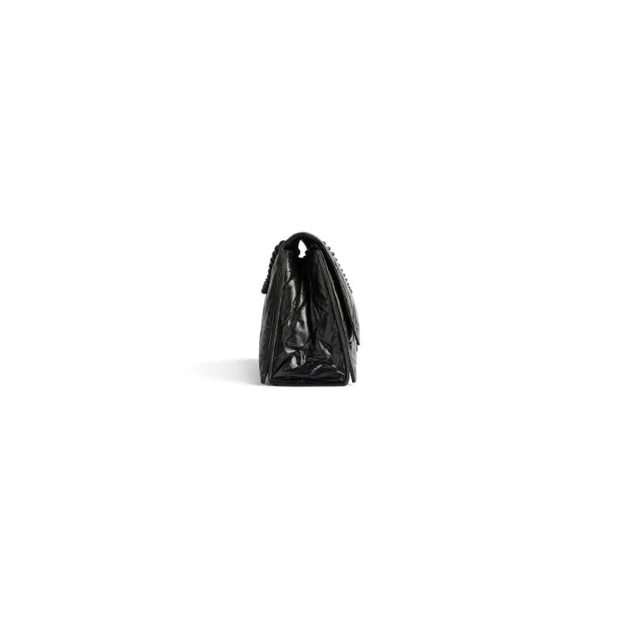 Balenciaga Shoulder Bags Women Women039s Crush Medium Chain Bag Quilted In Black Black Balenciaga Shoulder Bags Women Women039s Crush Medium Chain Bag Quilted In Black Black