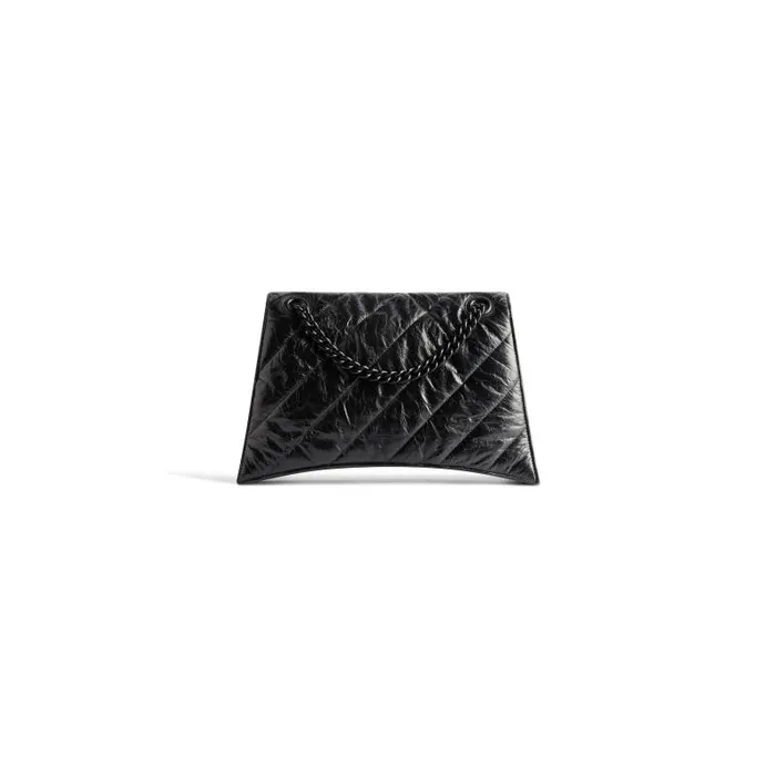 Balenciaga Shoulder Bags Women Women039s Crush Medium Chain Bag Quilted In Black Black Balenciaga Shoulder Bags Women Women039s Crush Medium Chain Bag Quilted In Black Black