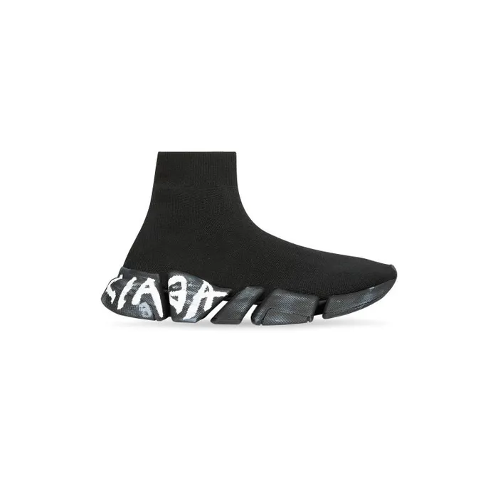 Balenciaga Sneakers Men Men039s Speed 20 Graffiti Recycled Knit Sneaker In Black Black Balenciaga Sneakers Men Men039s Speed 20 Graffiti Recycled Knit Sneaker In Black Black