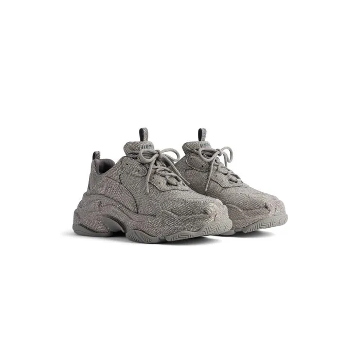 Balenciaga Sneakers Men Men039s Triple S Sneaker With Rhinestones In Dark Grey Dark Grey Balenciaga Sneakers Men Men039s Triple S Sneaker With Rhinestones In Dark Grey Dark Grey