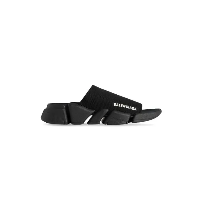 Balenciaga Sneakers Women Women039s Speed 20 Recycled Knit Slide Sandal In Black Black Balenciaga Sneakers Women Women039s Speed 20 Recycled Knit Slide Sandal In Black Black