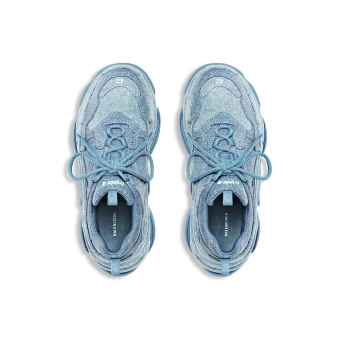 Balenciaga Sneakers Women Women039s Triple S Sneaker Denim In Blue Blue Balenciaga Sneakers Women Women039s Triple S Sneaker Denim In Blue Blue