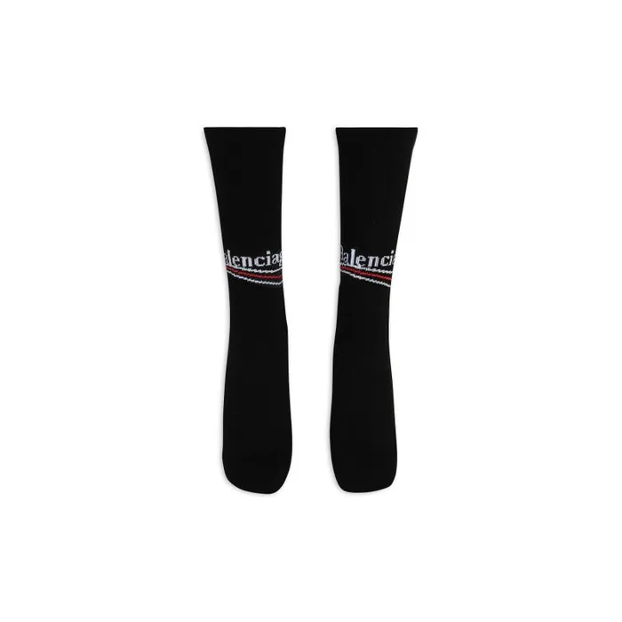 Balenciaga Socks Men Men039s Political Campaign Tennis Socks In Black Black Balenciaga Socks Men Men039s Political Campaign Tennis Socks In Black Black
