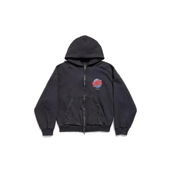 Balenciaga Sweatshirts and Hoodies Men Men039s Planet Earth Zipup Hoodie Regular Fit In Black Faded Black Faded Balenciaga Sweatshirts and Hoodies Men Men039s Planet Earth Zipup Hoodie Regular Fit In Black Faded Black Faded