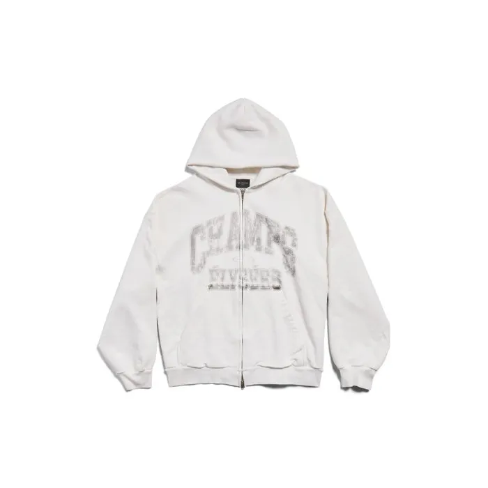 Balenciaga Sweatshirts and Hoodies WomenMen Champselyses Zipup Hoodie Regular Fit In White White