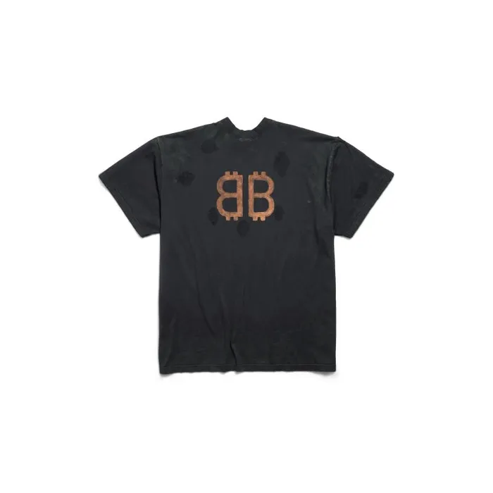 Balenciaga Tshirts Men Men039s Paris Moon Double Front Tshirt Oversized In Black Black Balenciaga Tshirts Men Men039s Paris Moon Double Front Tshirt Oversized In Black Black