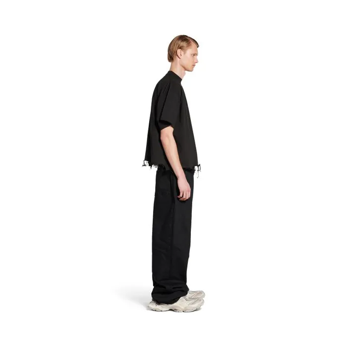 Balenciaga Tshirts WomenMen Bb Classic Balenciaga Cropped Tshirt Oversized In Black Black Balenciaga Tshirts WomenMen Bb Classic Balenciaga Cropped Tshirt Oversized In Black Black
