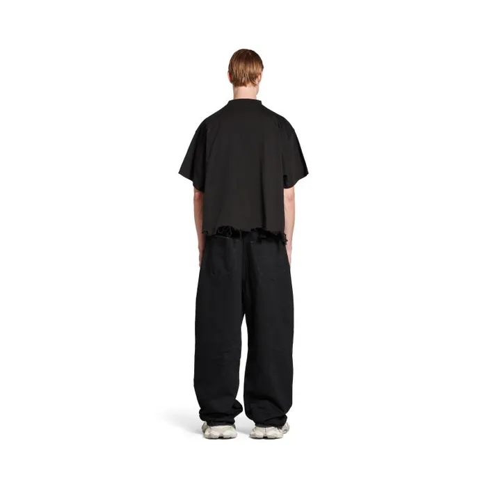 Balenciaga Tshirts WomenMen Bb Classic Balenciaga Cropped Tshirt Oversized In Black Black Balenciaga Tshirts WomenMen Bb Classic Balenciaga Cropped Tshirt Oversized In Black Black