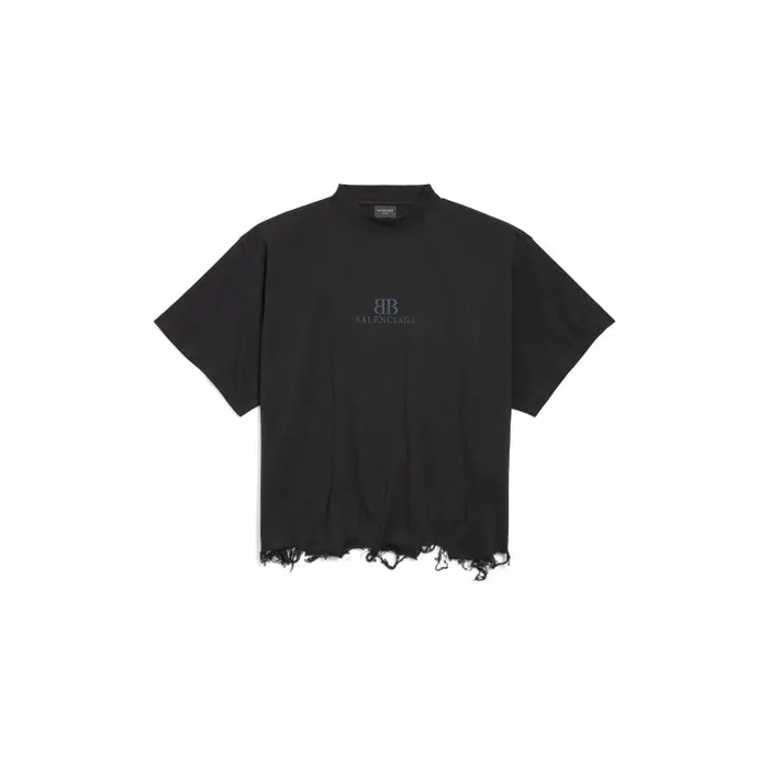 Balenciaga Tshirts WomenMen Bb Classic Balenciaga Cropped Tshirt Oversized In Black Black Balenciaga Tshirts WomenMen Bb Classic Balenciaga Cropped Tshirt Oversized In Black Black