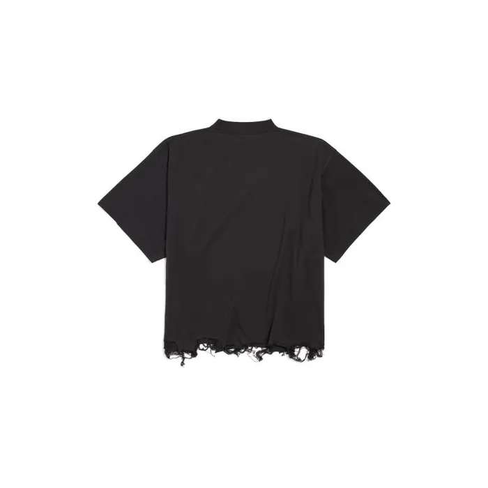 Balenciaga Tshirts WomenMen Bb Classic Balenciaga Cropped Tshirt Oversized In Black Black Balenciaga Tshirts WomenMen Bb Classic Balenciaga Cropped Tshirt Oversized In Black Black