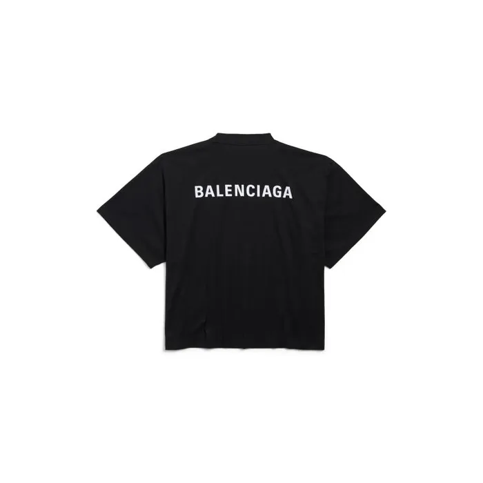 Balenciaga Tshirts Women Women039s Balenciaga Back Cropped Tshirt In Blackwhite Blackwhite Balenciaga Tshirts Women Women039s Balenciaga Back Cropped Tshirt In Blackwhite Blackwhite