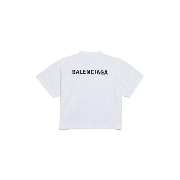 Balenciaga Tshirts Women Women039s Balenciaga Back Cropped Tshirt In Whiteblack Whiteblack Balenciaga Tshirts Women Women039s Balenciaga Back Cropped Tshirt In Whiteblack Whiteblack