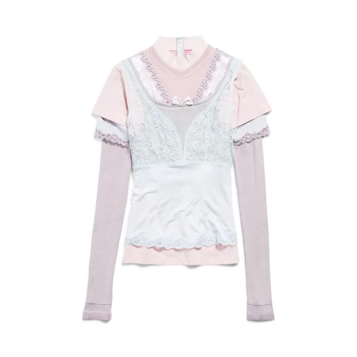Balenciaga Tops and Shirts Women Women039s Layered Top In Multicolored Multicolored