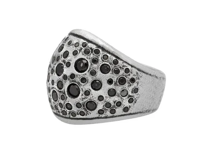 BAND RING WITH BLACK DIAMONDS Men John Varvatos Jewelry