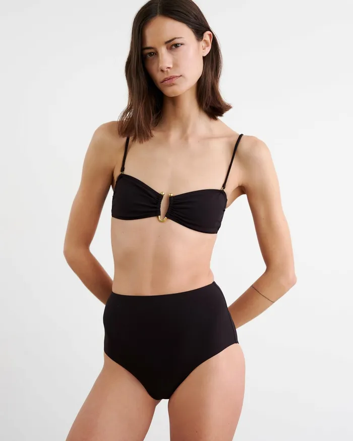 BANDEAU BIKINI TOP Black Women Nili Lotan Swim