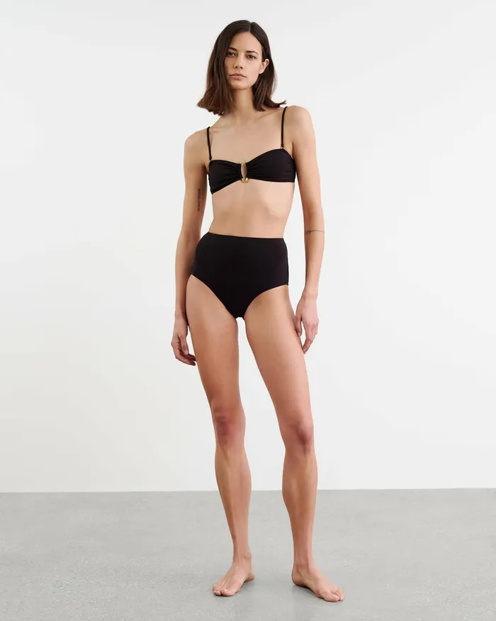 BANDEAU BIKINI TOP Black Women Nili Lotan Swim