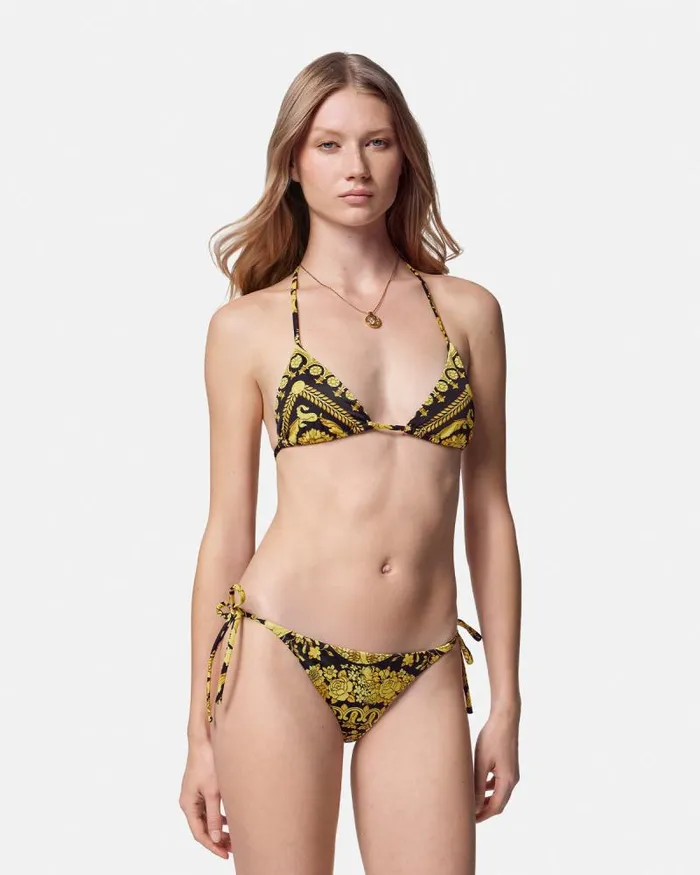 Barocco Bikini Top Print Women Versace Swimwear