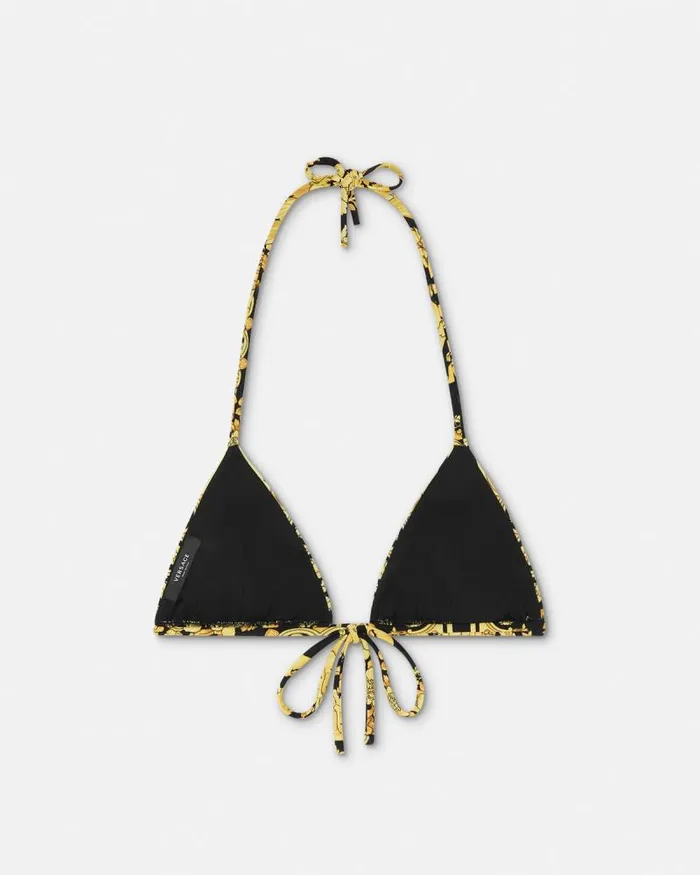 Barocco Bikini Top Print Women Versace Swimwear