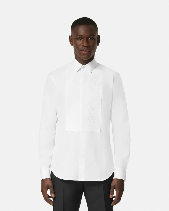 Barocco Formal Shirt White Men Versace Shirts